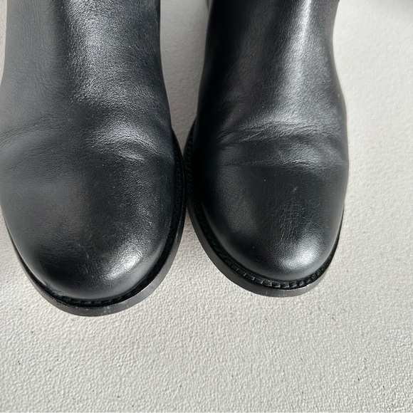 COACH CHRISSI  SIGNATURE leather BLACK MULTI TARTAN TALL BOOTS - Picture 2 of 8